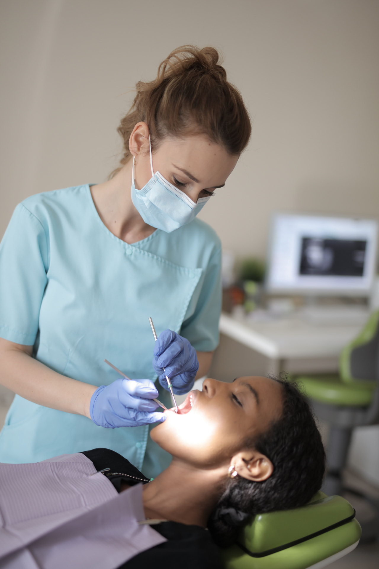 Dentist treating a patient at Harbour Dental